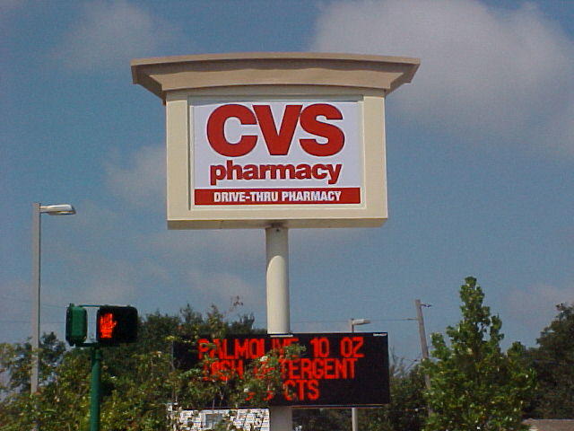 Large pole sign installed in Metairie Louisiana for CVS